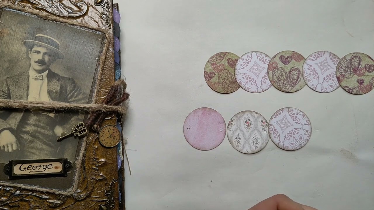 Ideen Junkjournal George - Tutorial Raupenelement + fliegende Stanze mit Bonny [deutsch]