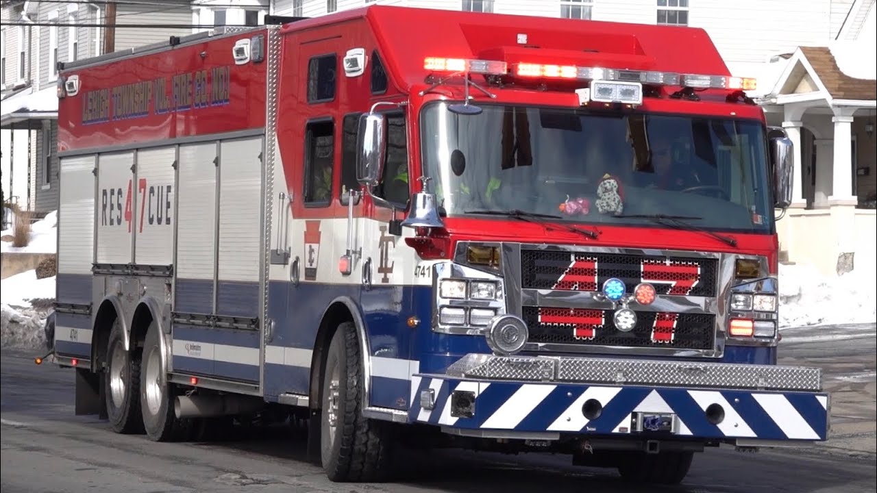 Lehigh Township Vol. Fire Company Rescue 4741 Responding 2/10/21