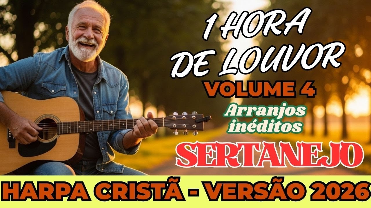 1 Hora de Harpa Cristã Sertaneja 🎵 | Vol. 4 – Louvor Para Orar, Meditar e Renovar a Fé