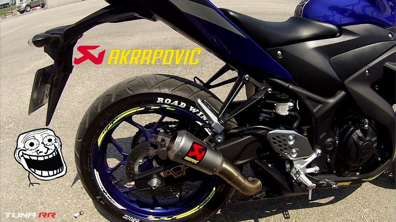 Yamaha R25 Akrapovic (Slip-On) Exhaust Sound & FLYBY