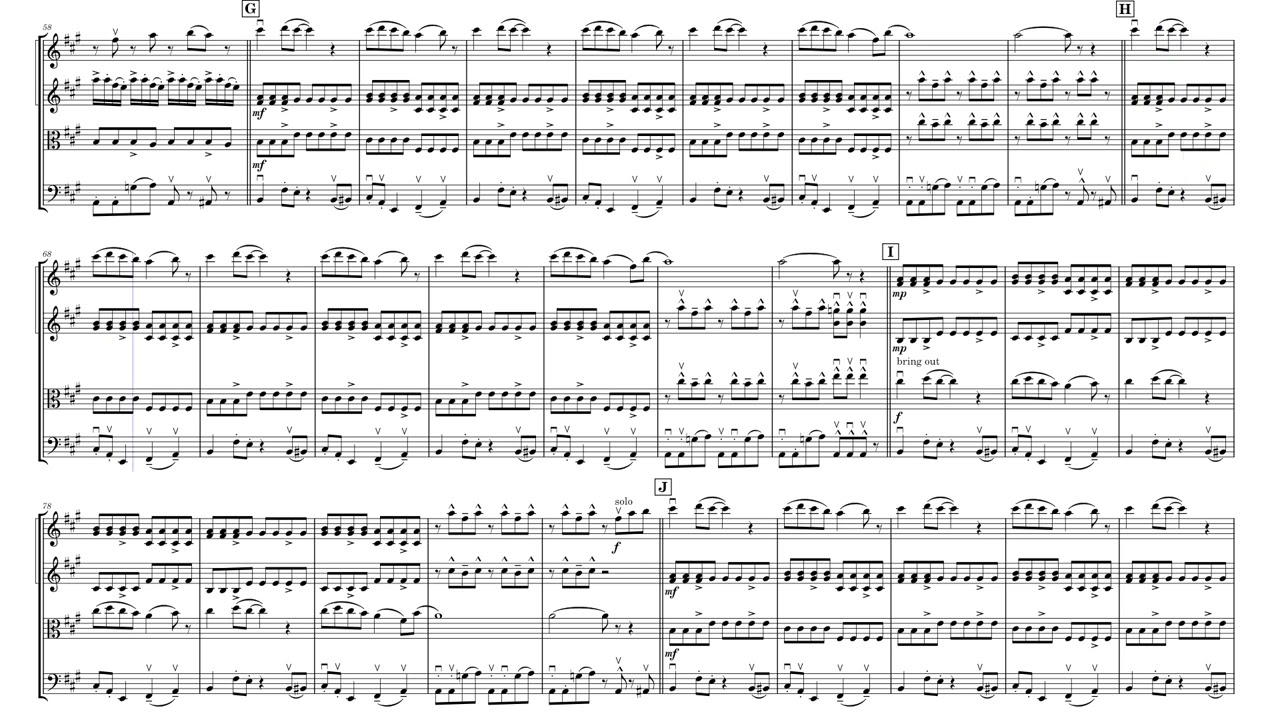 September - String Quartet arr. Krista Broadway Swider