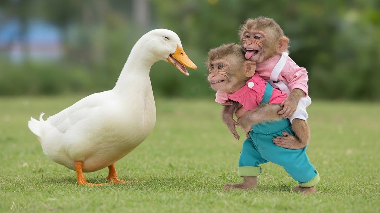 Moon Invites Bon to Tease a Duck – Something Fun Happens