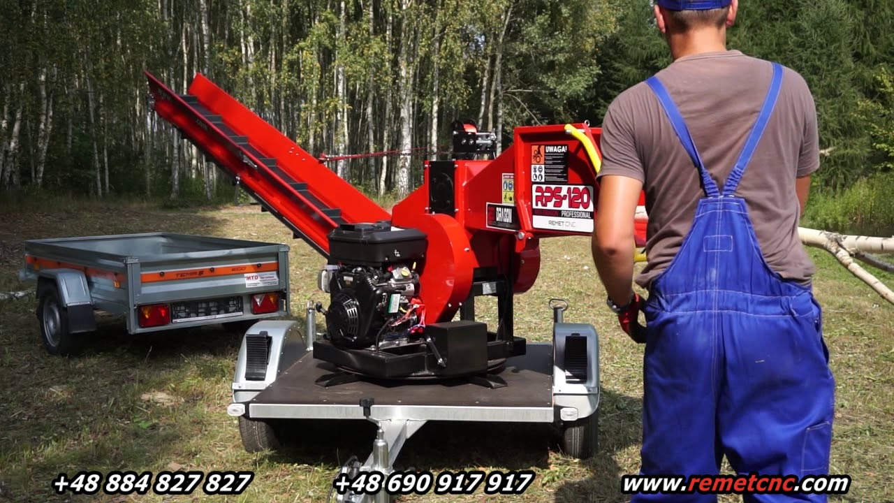 Tronchettatrice professionale a benzina RPS 120 su piattaforma