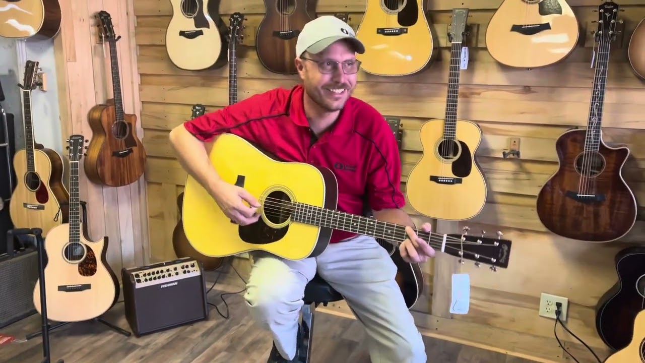 Распаковка и демонстрация Martin D-28 Satin в Allen Music при участии Джоша Уильямса