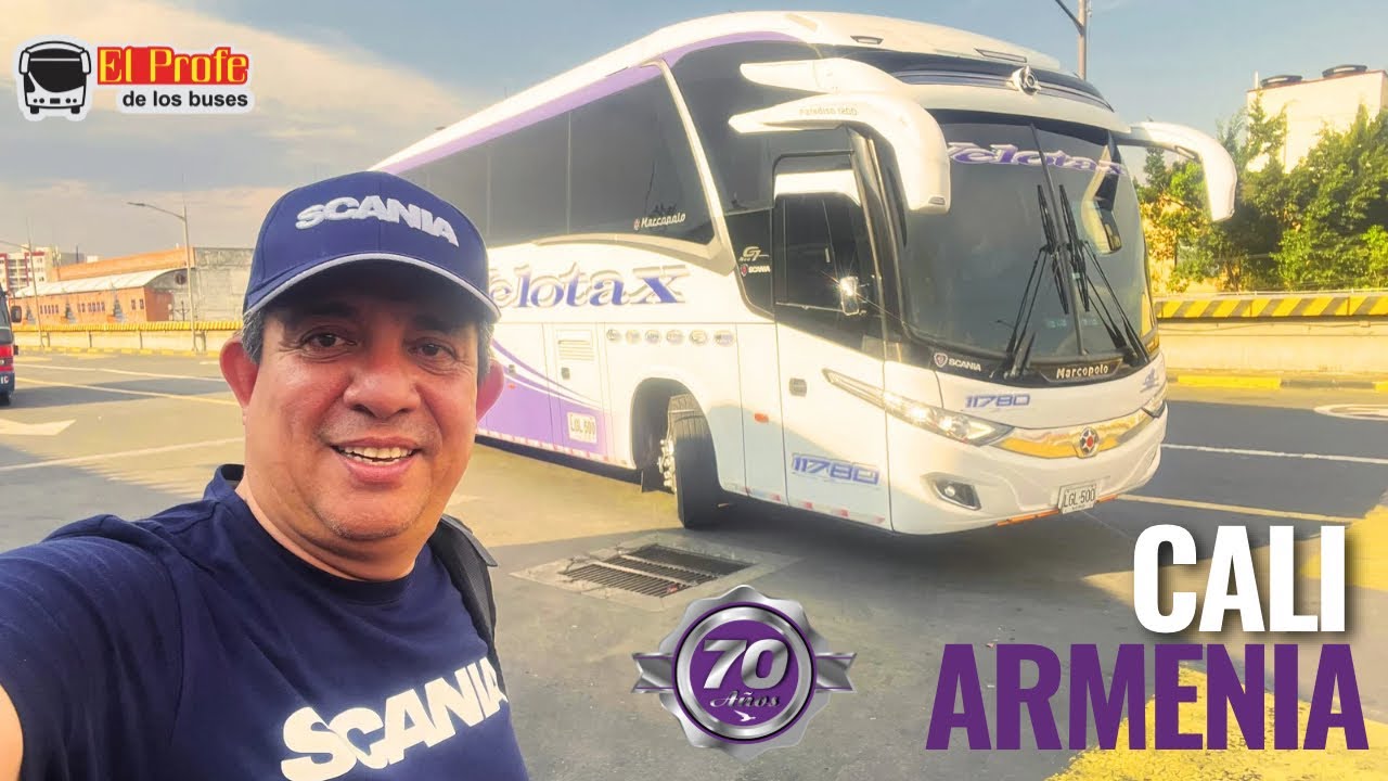Viajando de Cali Armenia en Velotax #scania #velotax #marcopolo