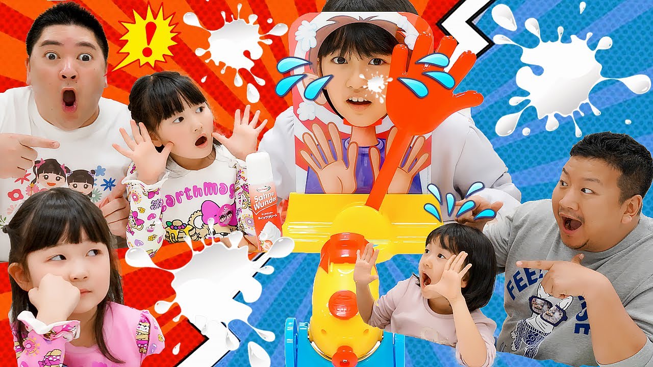 【コラボ】パイ投げゲーム対決！HIMAWARIちゃんねる VS はねまりチャンネル【パイフェースチャレンジ】
