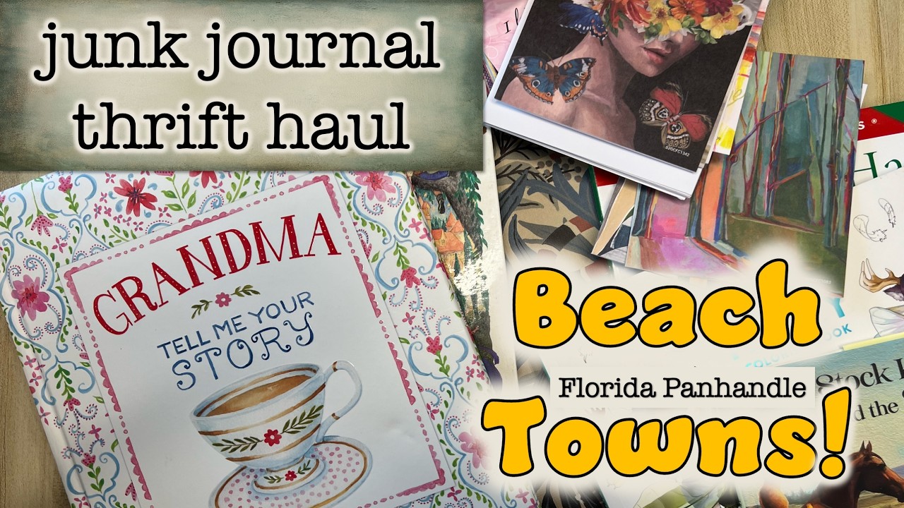 Thrifted Junk Journal Finds in the Florida Panhandle Beach Towns