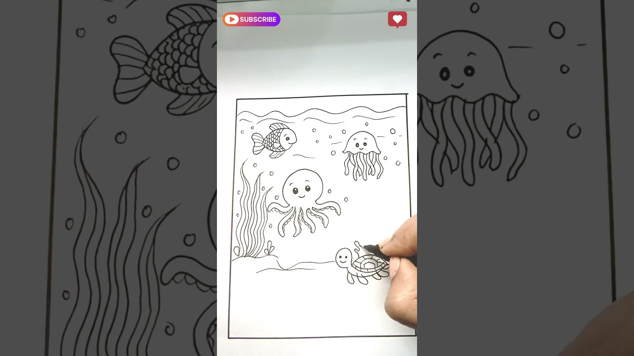 Drawing Sea & Land Animals (with a twist!)