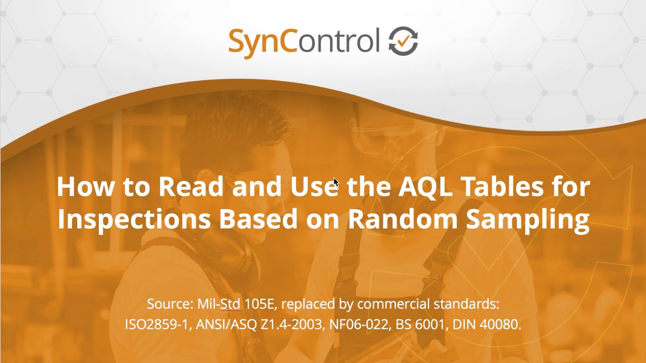 How To Read the AQL Tables for Quality Inspections (Random Sampling)