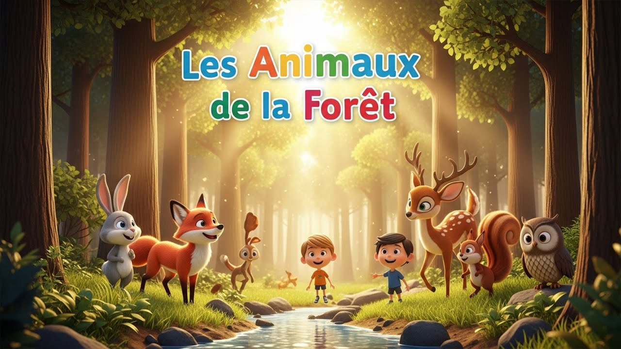 LES ANIMAUX DE LA FORÊT 🦊🐿️ – Comptine pour enfants | Chanson joyeuse et éducative