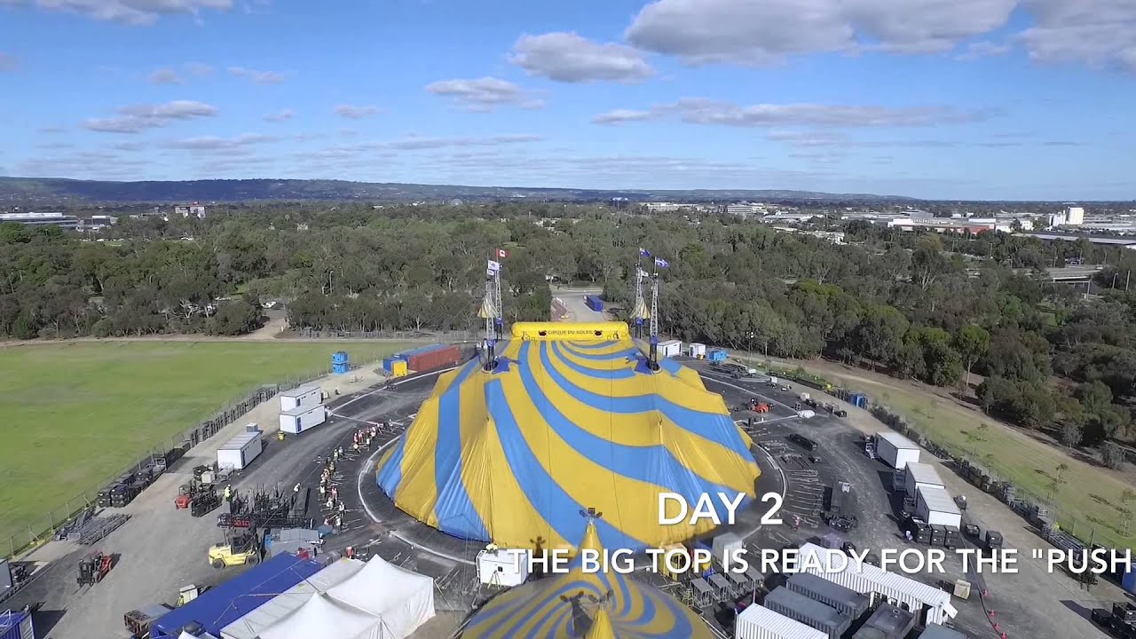 Cirque Du Soleil site set up of TOTEM