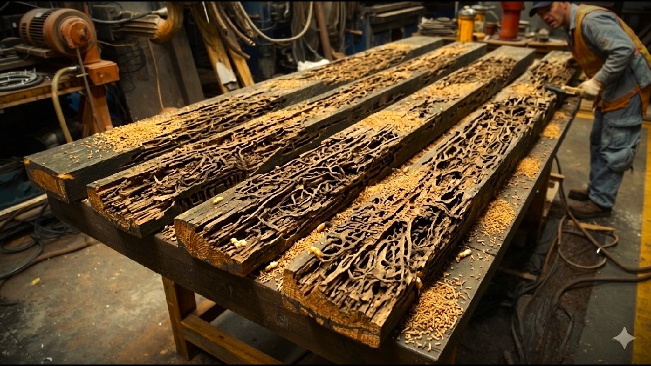 Transforming Rotten, Termite-Infested Logs Into High-Value Furniture – A 24-Year-Old Carpenter.