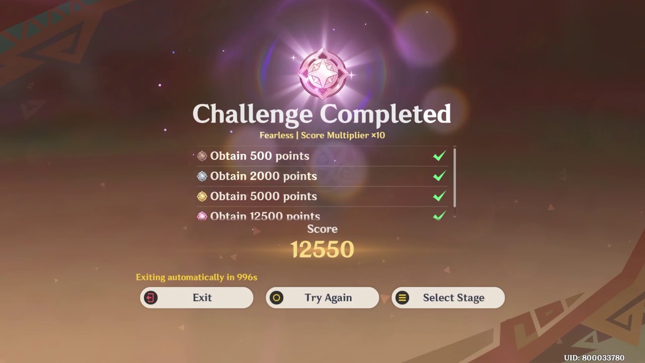 [Genshin Impact] Trial of Thunderous Roar 12.5k points