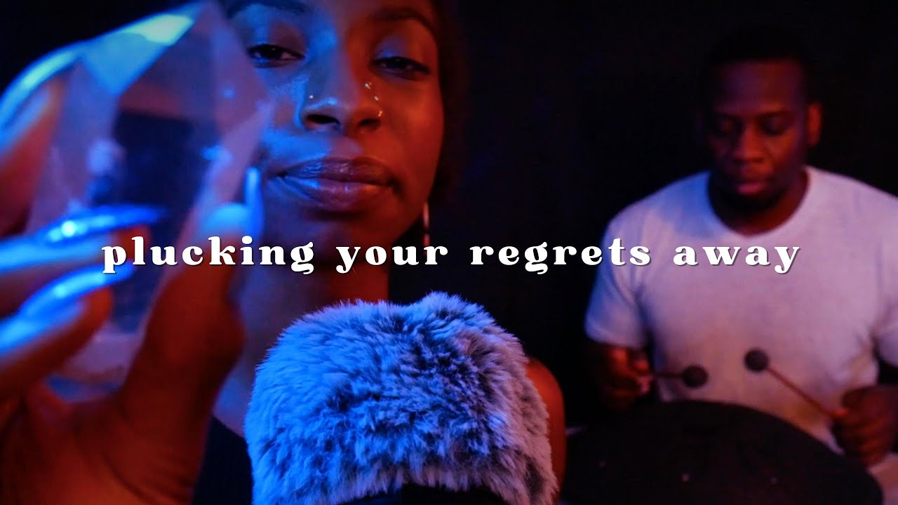 ASMR Reiki | Free yourself from regrets 😌 | Sound Bath | negative energy plucking