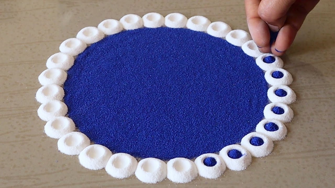 Satisfying Videos | Rangoli Design For Festivals | Easy Kolam Designs | Easy Muggulu | Rangoli Kolam