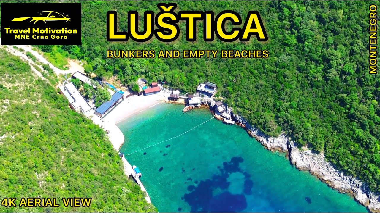 LUŠTICA Bunkers and Empty Beaches [4K Aerial View] MNE Crna Gora July 2023 - Bunkeri i prazne plaže