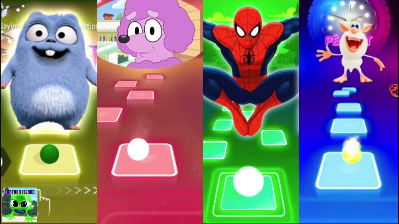 💓Hamster VS Bingo Dog VS Spider-Man VS Buba — TILES HOPE: EDM 💓