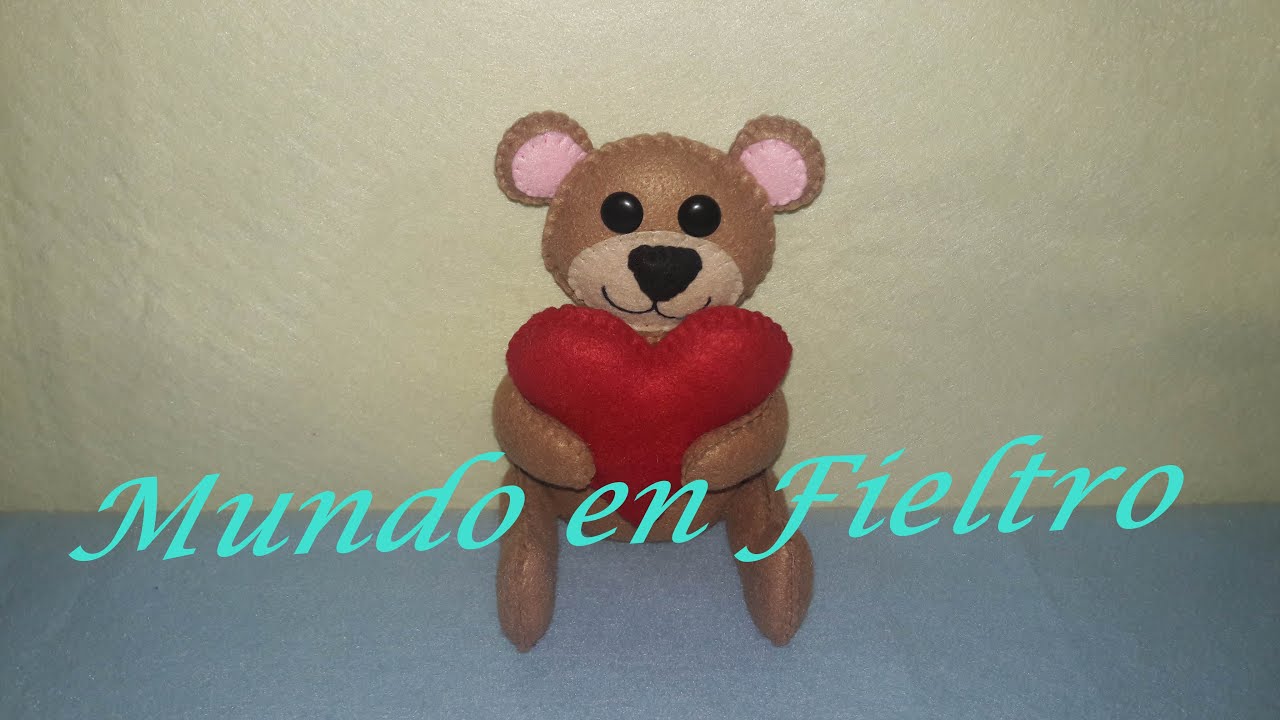 Osito de Fieltro|Mundo en Fieltro|Regalos para Enamorados