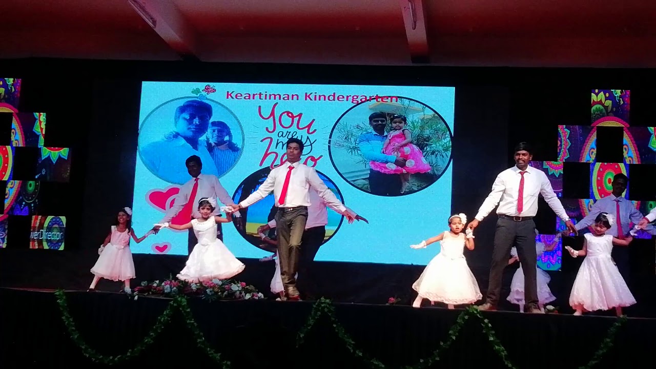 Keartiman school annual day function father and daughter