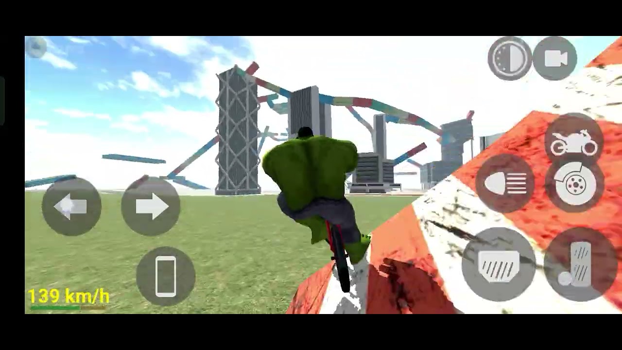 Big Hulk monster cycle drive 😲 Indian bike driving game 3D #shorts #gaming 