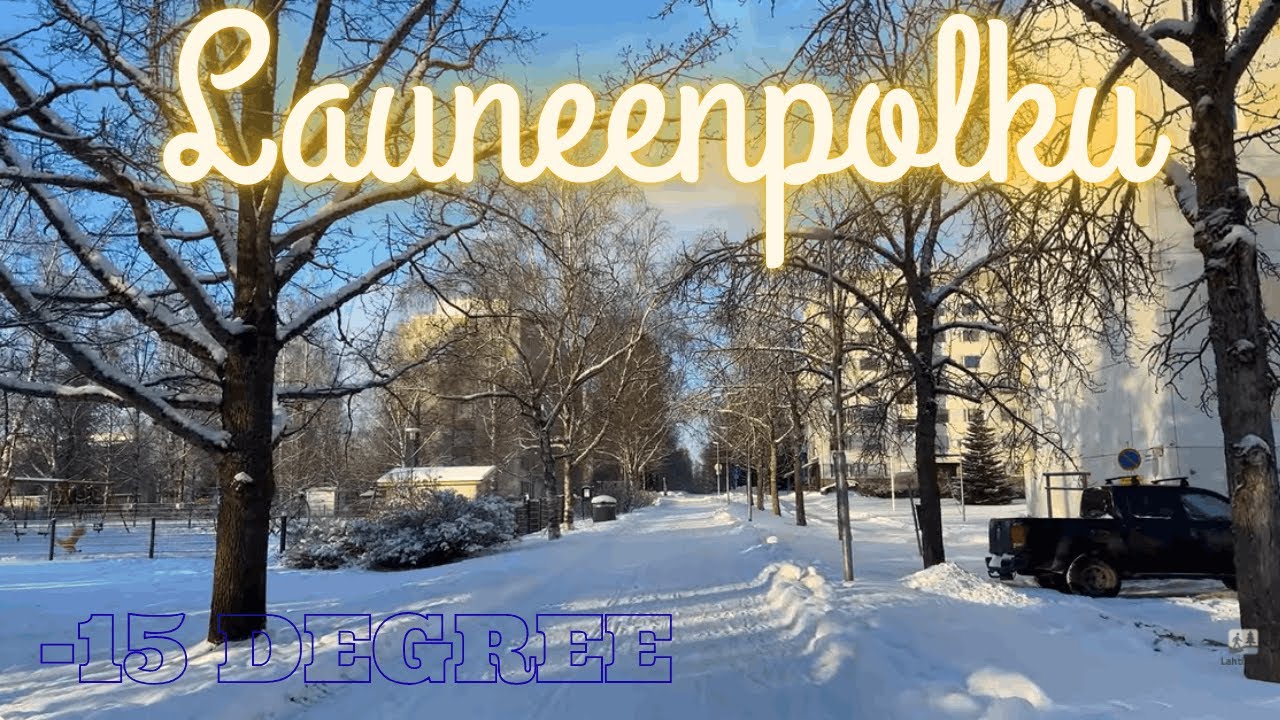 Snowy Launeenpolku in Lahti | Sunny Winter Walk ❄️