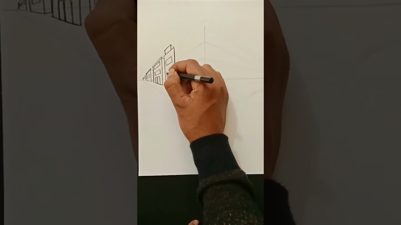 Two point perspective drawing 