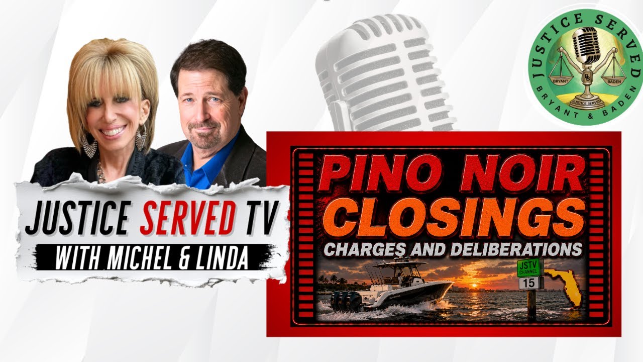 PINO NOIR   CLOSINGS CHARGES  DELIBERATIONS & BREAKING VERDICT! BIRCHMORE VIDEO, GUTHRIE RANSOM NOTE