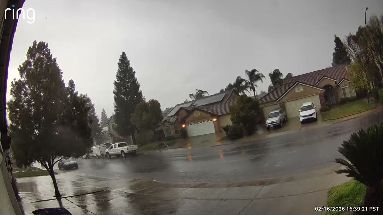 Rain Downpour Fresno 2-16-26