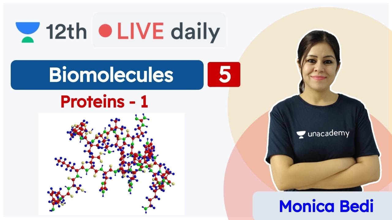 CBSE Class 12: Proteins L5 | Biomolecules | Chemistry | Unacademy Class 11 & 12 | Monica Bedi