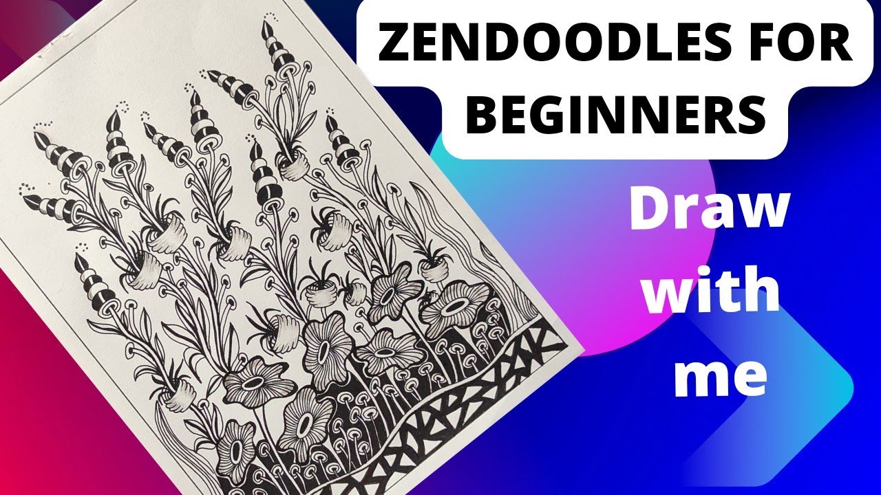 Zen Doodle Art l Zentangle Art l Tangle Drawing l Zendoodles l @reenasartcreation  l