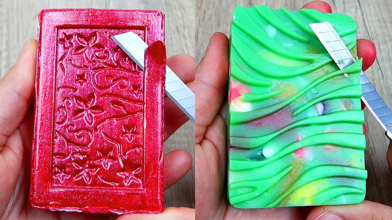 Relaxing Soap Cutting ASMR. Satisfying Soap and lipstick cutting. Corte de jabón - 711