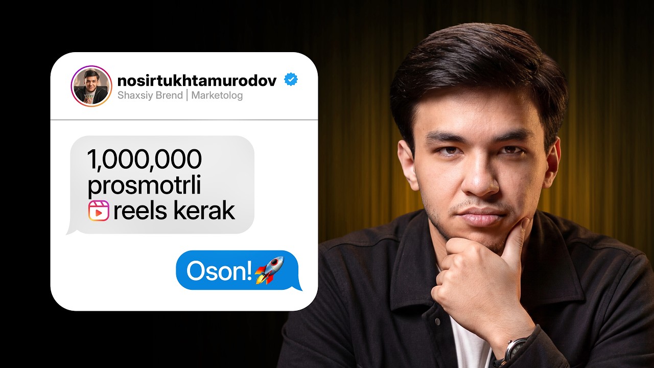 100 ta million prosmotrli reels tayyorladim va shuni tushundim