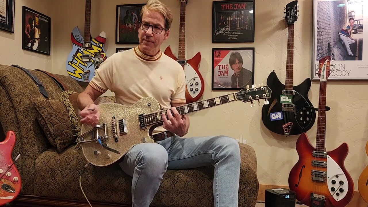 X: Универсальный уголок (урок-руководство) Gretsch Billy Zoom Tribute Silver Jet (6129BZT)