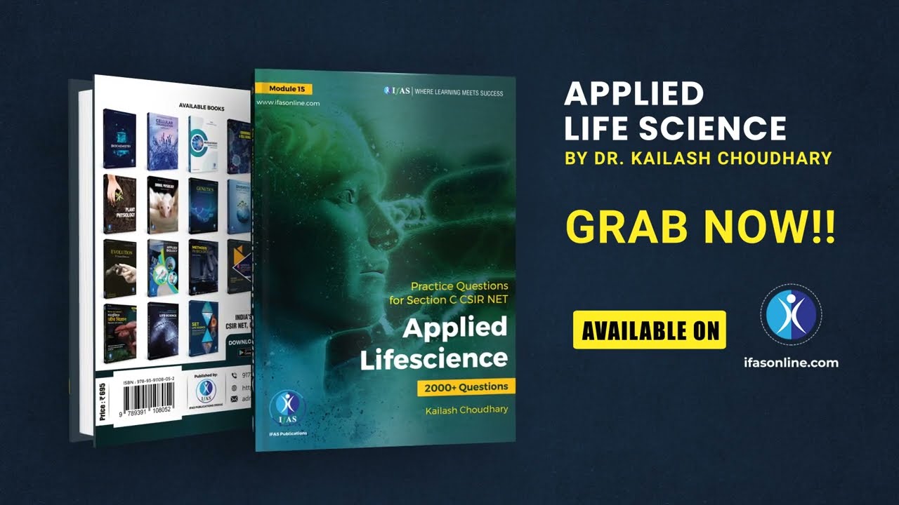 Applied Life Science Practice Questions Book For CSIR NET | Life Science Book | IFAS Publications