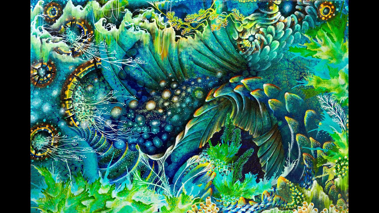 From Simple Acrylic Pour to Beautiful Underwater Painting! -Part Two-