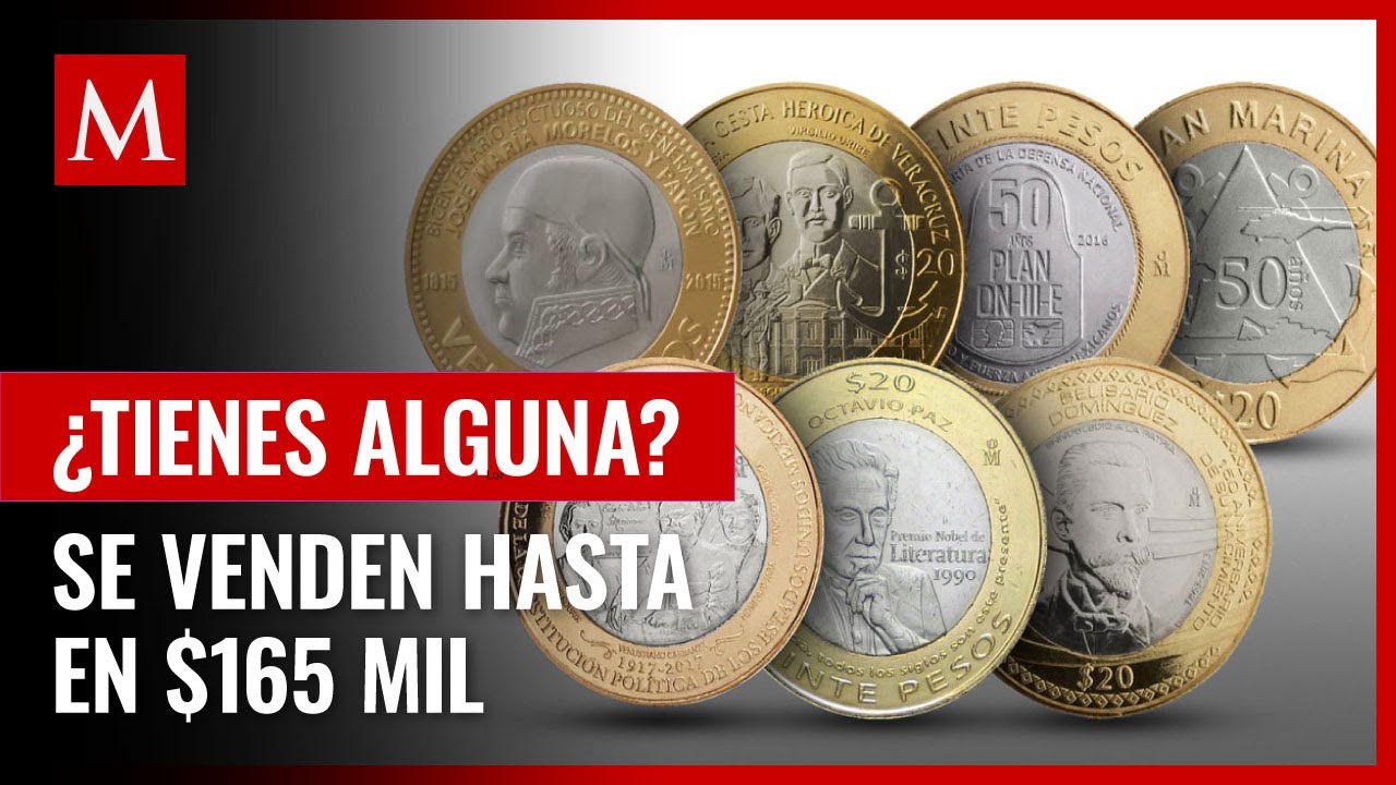¿Tienes alguna? Monedas conmemorativas de 20 pesos se venden hasta en $165 mil