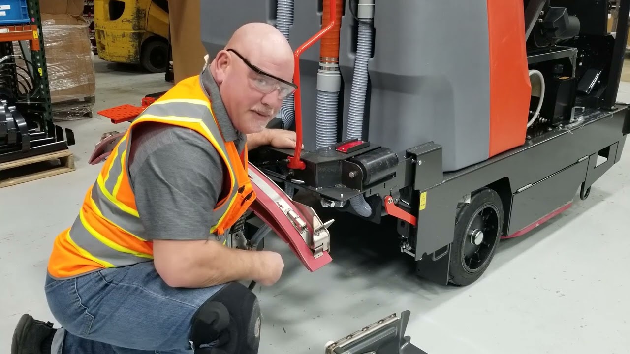 Lower Hopper Install Nautilus LD Scrubber Sweeper