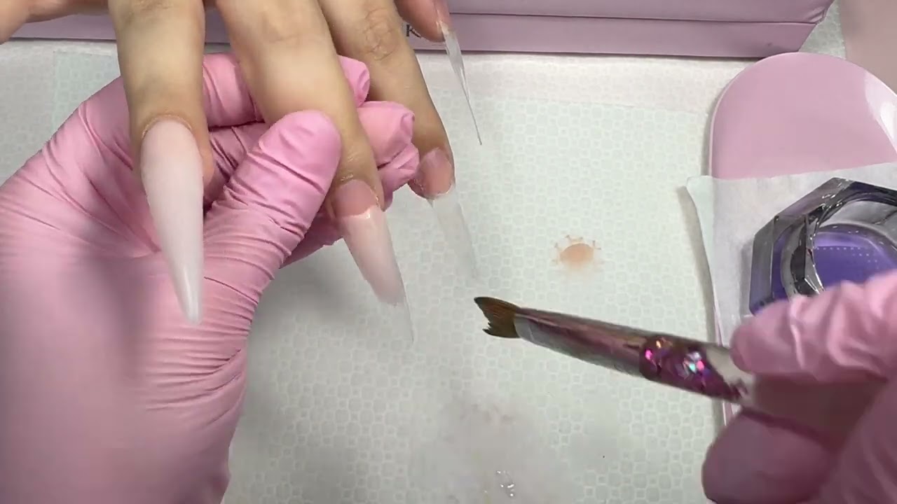 💅WATCH ME DO MY COUSIN NAILS- XL BLINGY STILETTO NAILS 💅 #nails