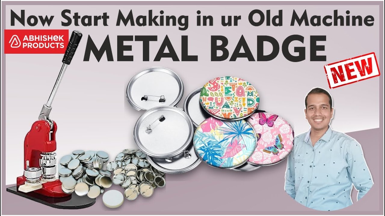 💥How to Make Metal Button Badges: 58mm Pin Badge Machine | AbhishekID.com