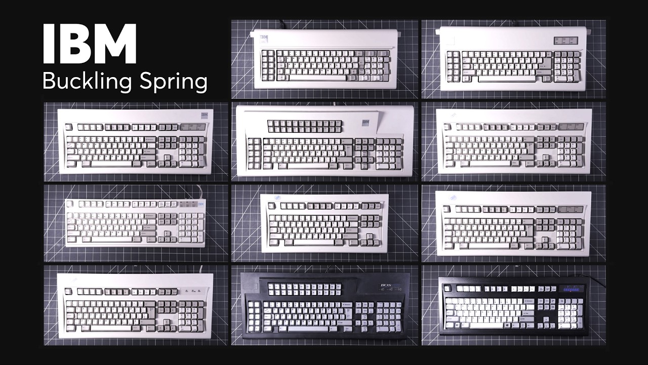 IBM Buckling Spring Sound Evolution | Model F vs Model M vs Unicomp (11 Keyboards Tested)