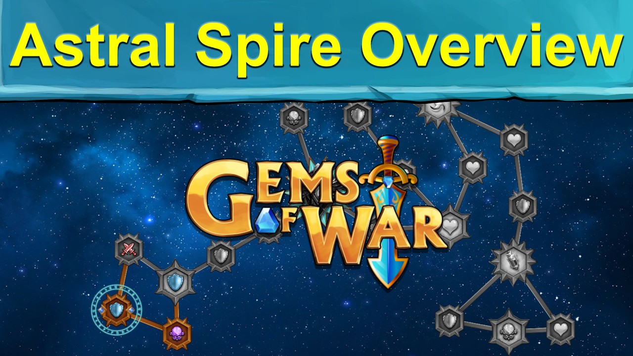 Gems of War: Объяснение Астральных Шпилей, стратегия и варианты развития дерева навыков.