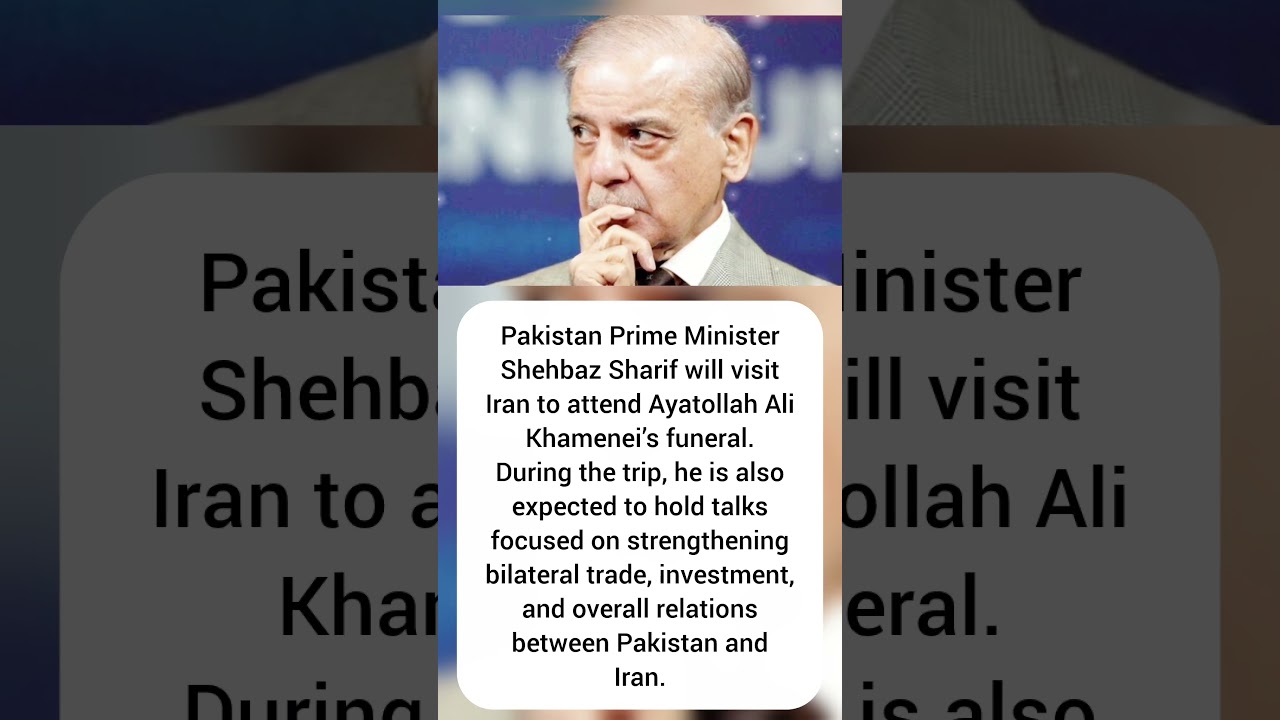 Pakistan PM to Attend Khamenei&rsquo;s Funeral