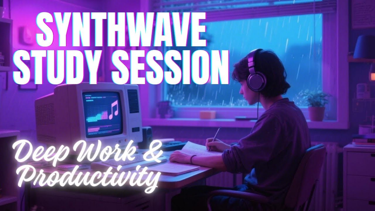 Synthwave Study Session | Retro Focus Music for Deep Work & Productivity - LOVEWAVE STATION 1988
