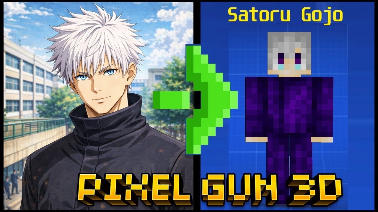 How to make Jujutsu Kaisen: Satoru Gojo in Pixel Gun 3D