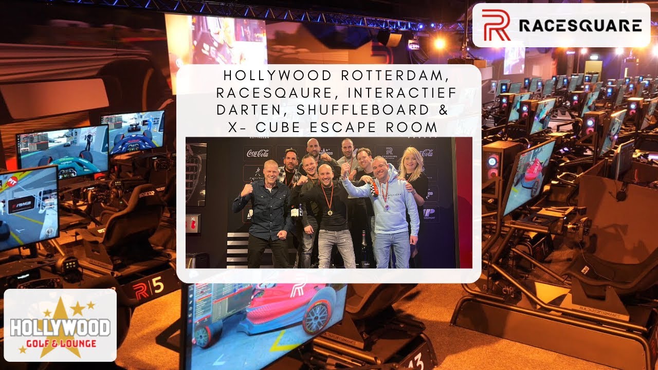 Hollywood Rotterdam, Racesqaure, Interactief darten, Shuffleboard & X- Cube Escape room 26-02-2022