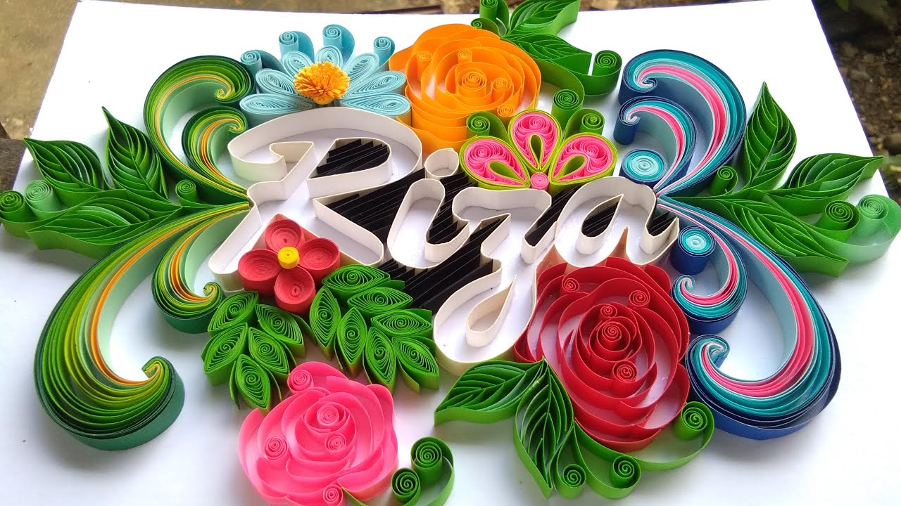 Quilling Typography Tutorial| How to make Paper Quilling Name #quilling #quillingforbeginners