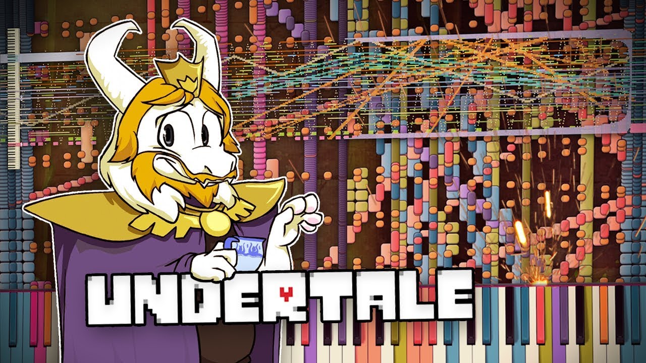 Synthesia: Undertale - ASGORE & Bergentrückung | 200,000 Notes! | Black MIDI