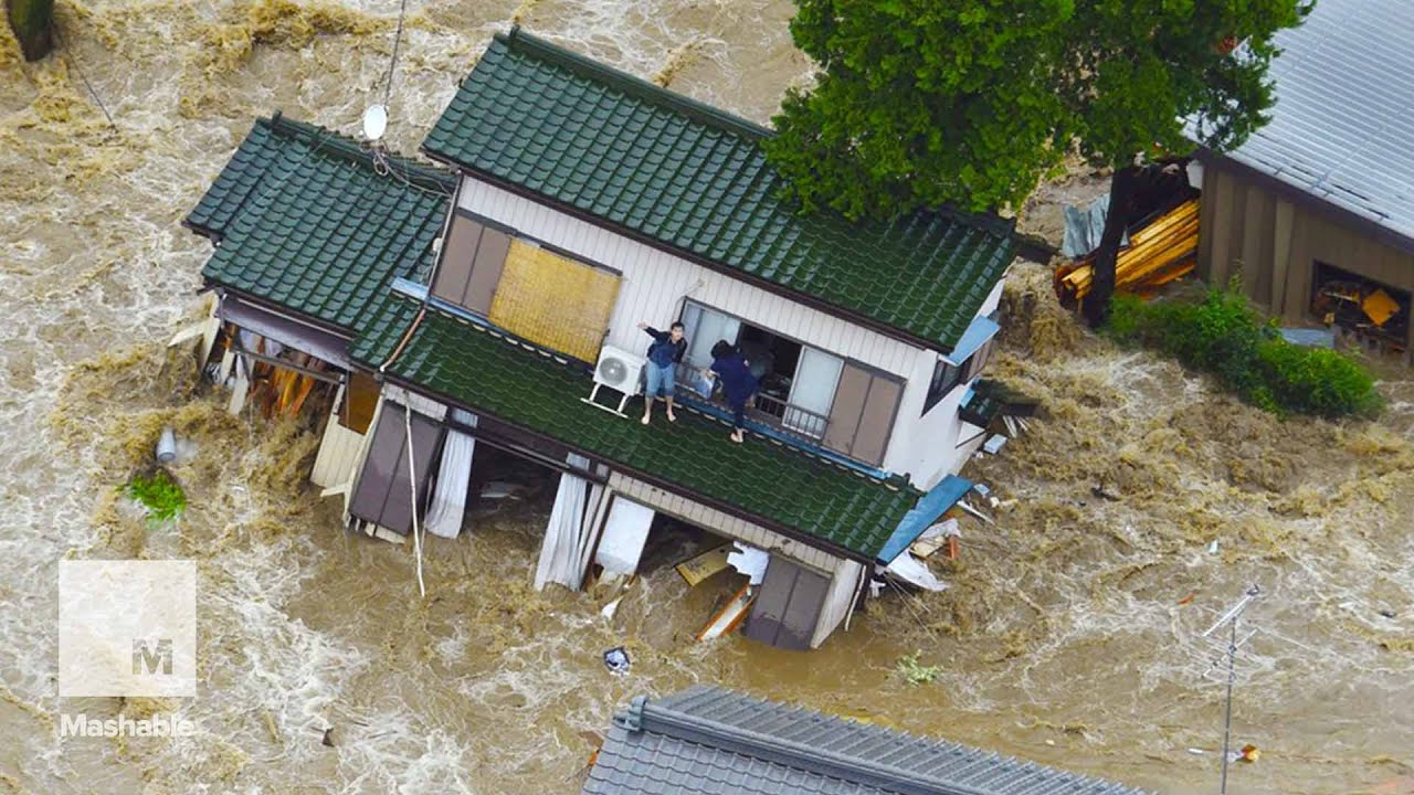 Raging Floodwaters Swamped Parts of a City North of Tokyo | Mashable News
