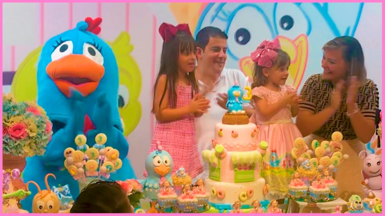 Meu aniversário da Galinha Pintandinha de 3 anos - Jéssica Godar e Laurinha e Helena e Gabriel