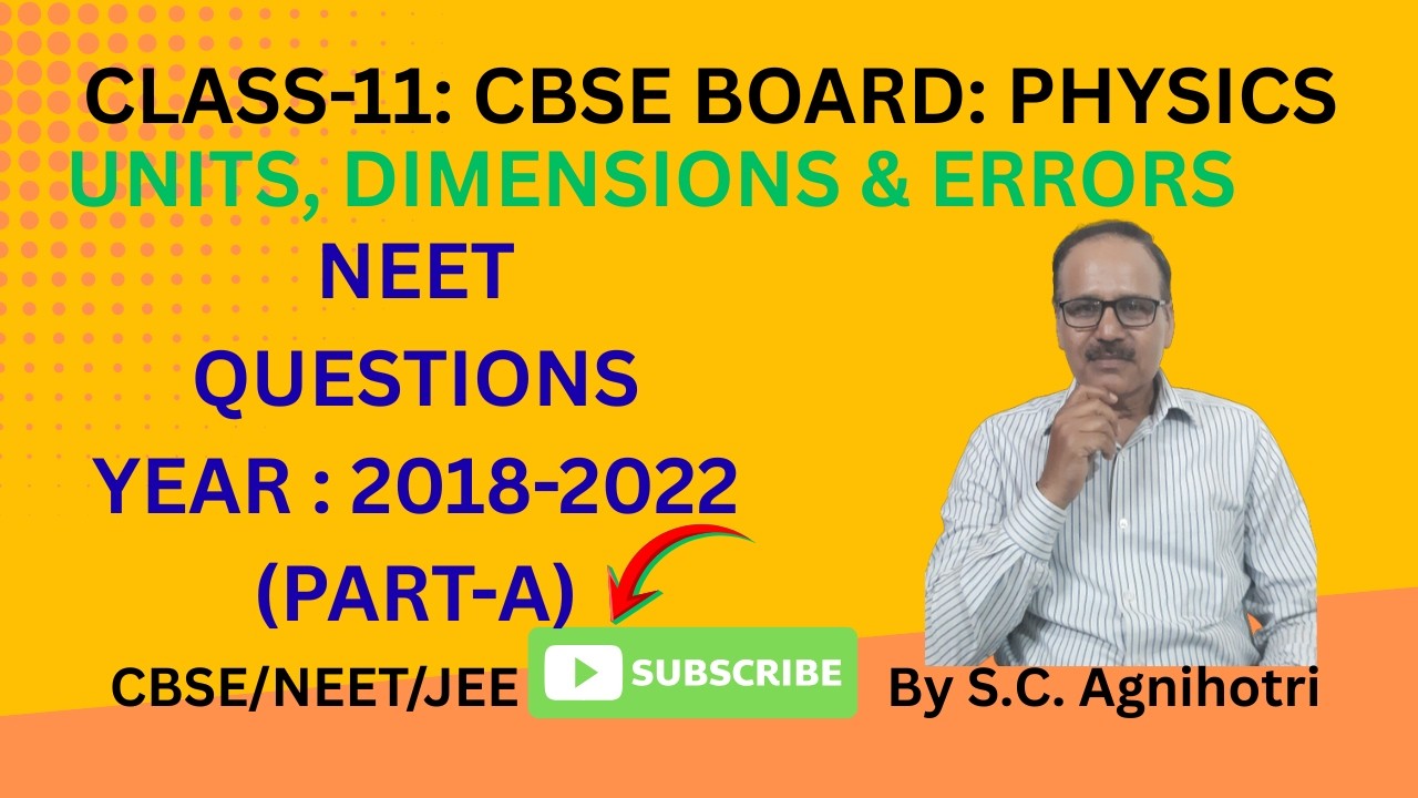 NEET- QUESTIONS-UNITS, DIMENSIONS AND ERRORS (PART-A)
